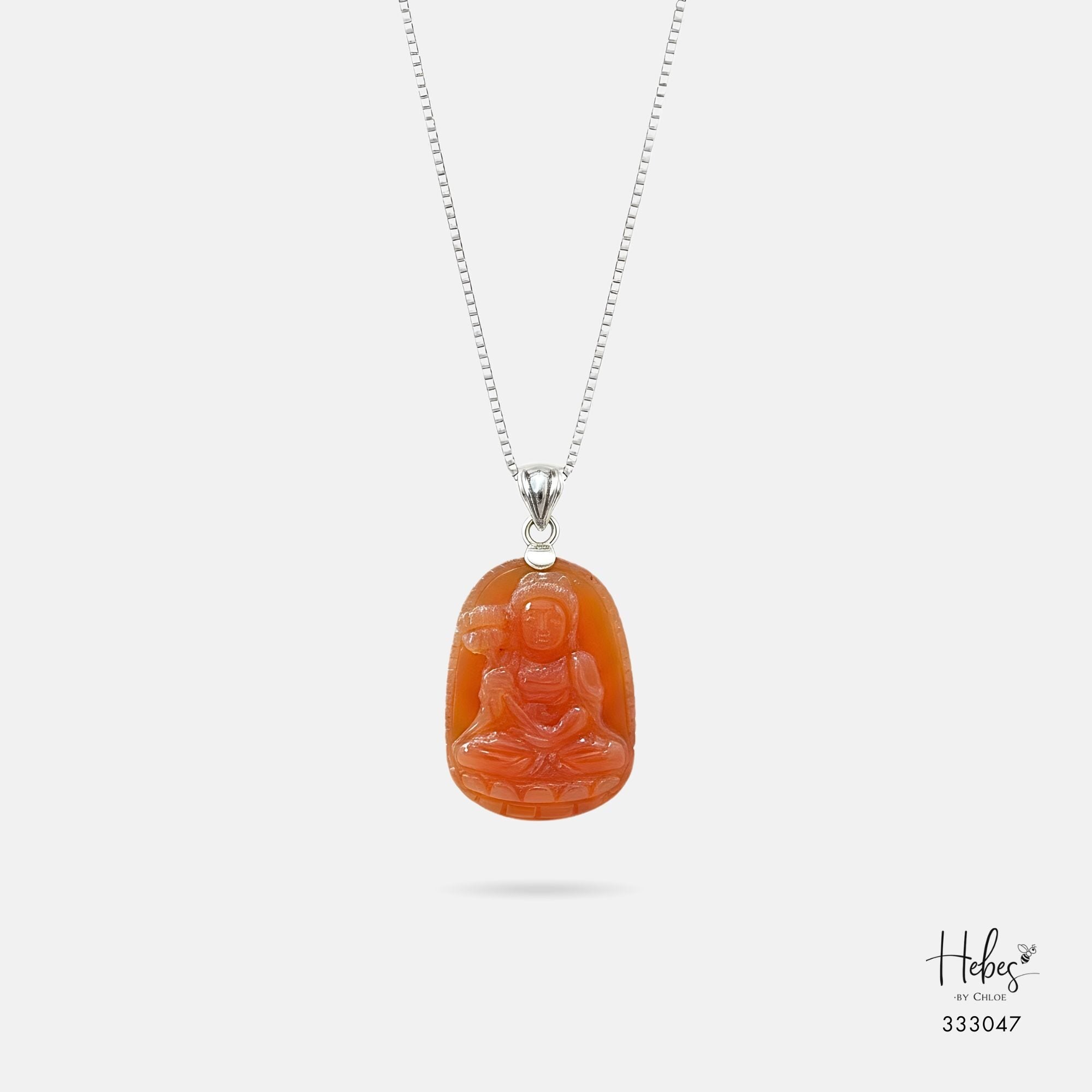 Bodhisattva Red Agate Pendant 555979