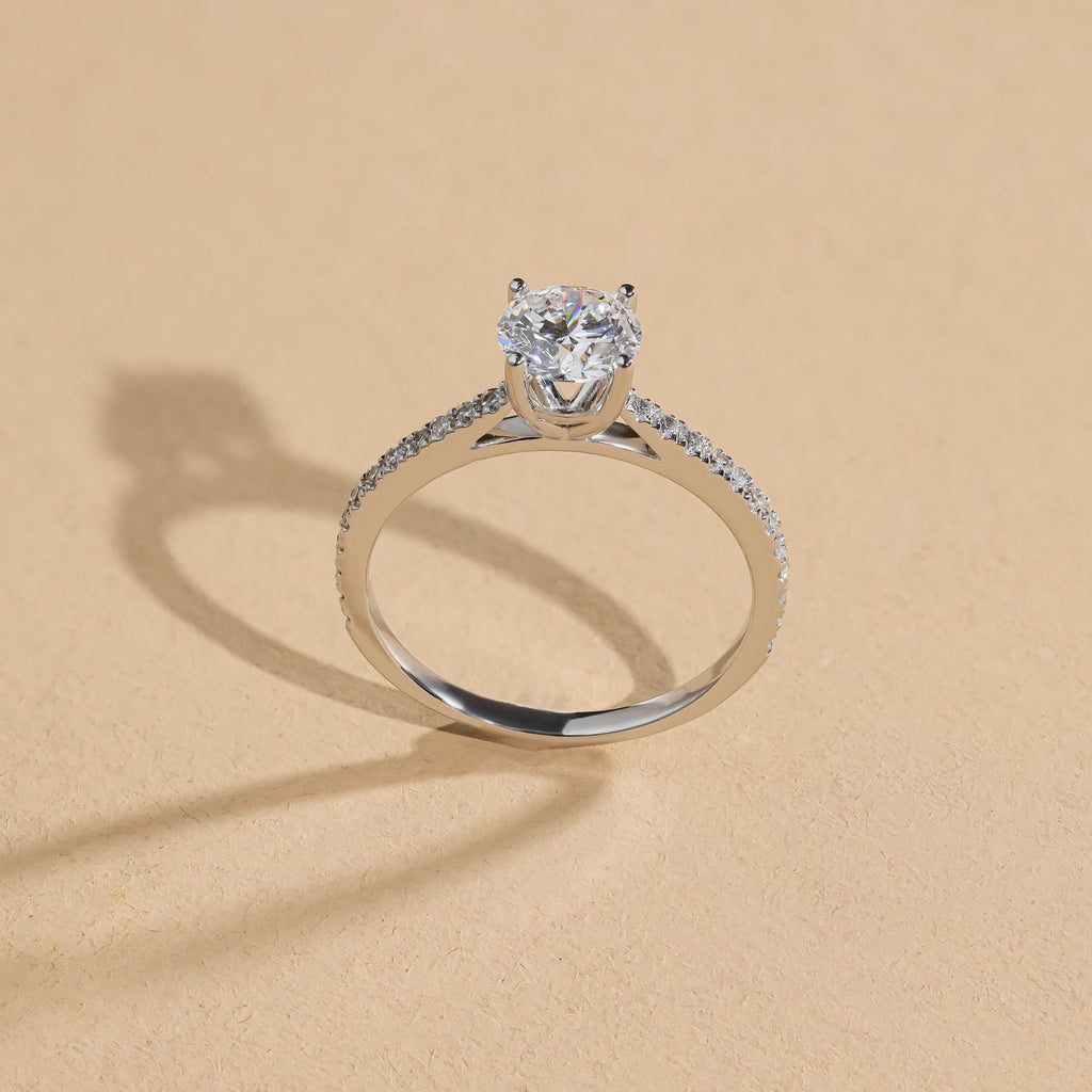 Elysia Pavé Solitaire Lab-Grown Diamond Ring 555417