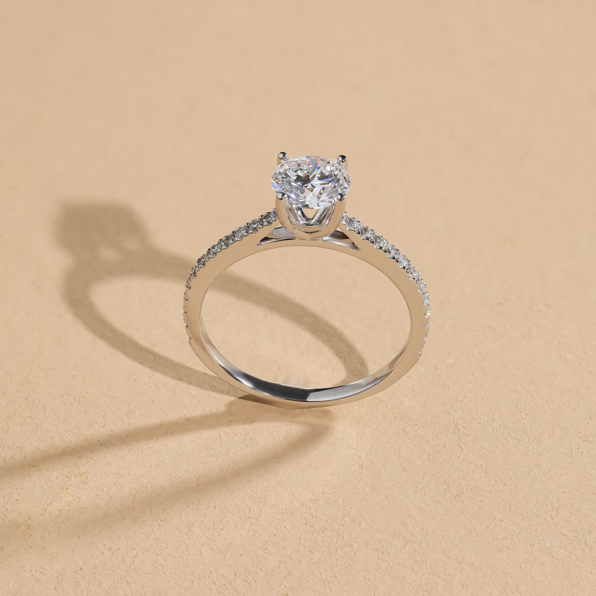 Elysia Pavé Solitaire Lab-Grown Diamond Ring 555417