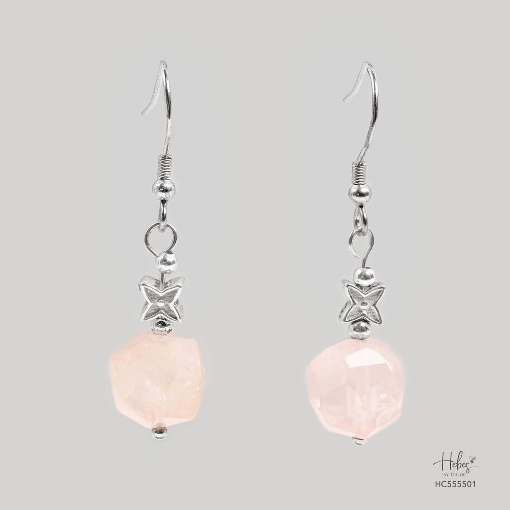 Winter Blessings Merry and Bright Rose Quartz Earrings 555501