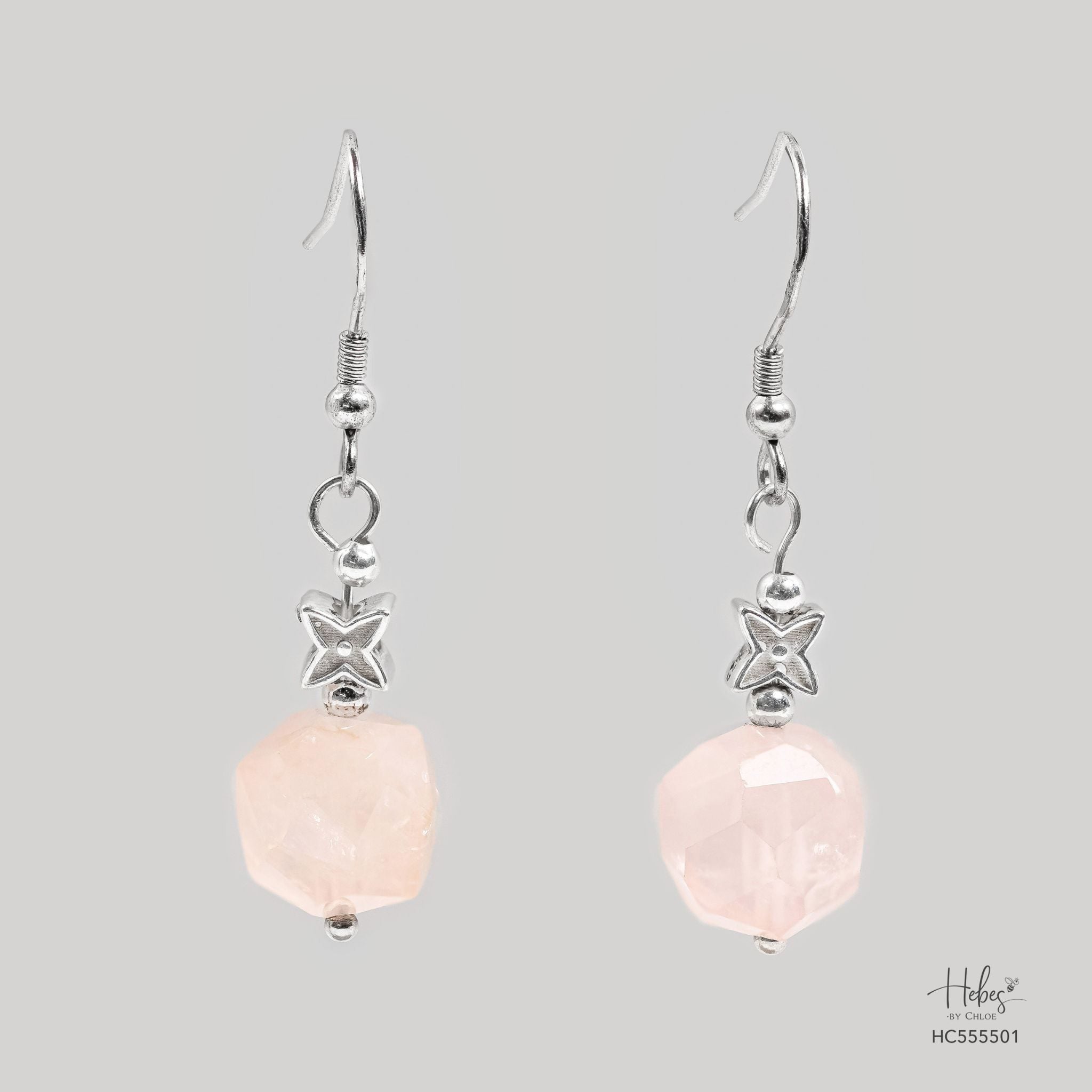 Winter Blessings Merry and Bright Rose Quartz Earrings 555501