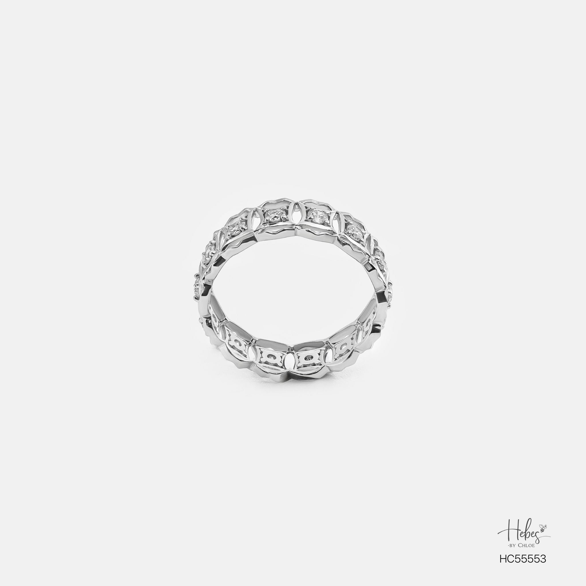 Mossanite Fortune Silver Ring