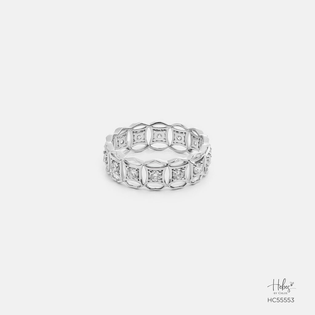 Mossanite Fortune Silver Ring