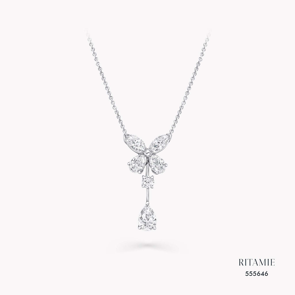Fluttering Bloom Lab-Grown Diamond Necklace 555646