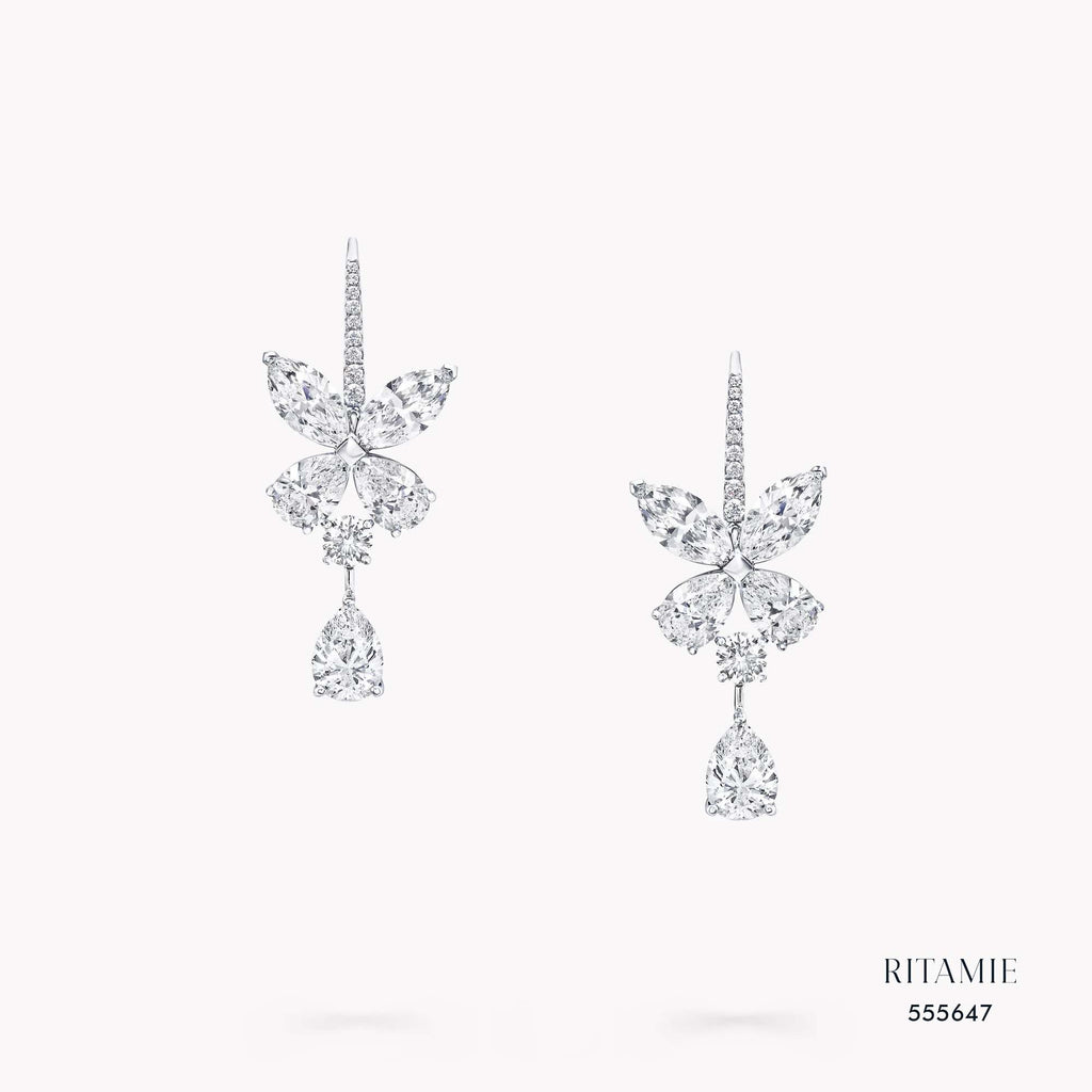 Fluttering Bloom Lab-Grown Diamond Earrings 555647