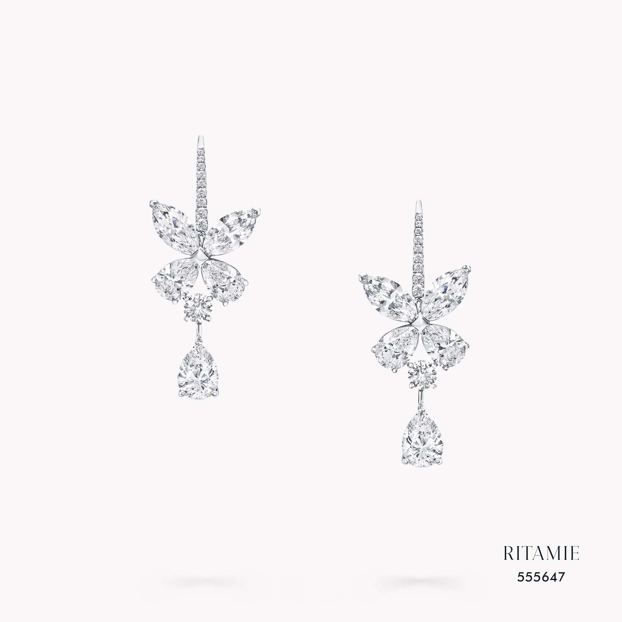 Fluttering Bloom Lab-Grown Diamond Earrings 555647