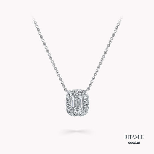 Aria White Gold 18K Lab-Grown Diamond Necklace 555648
