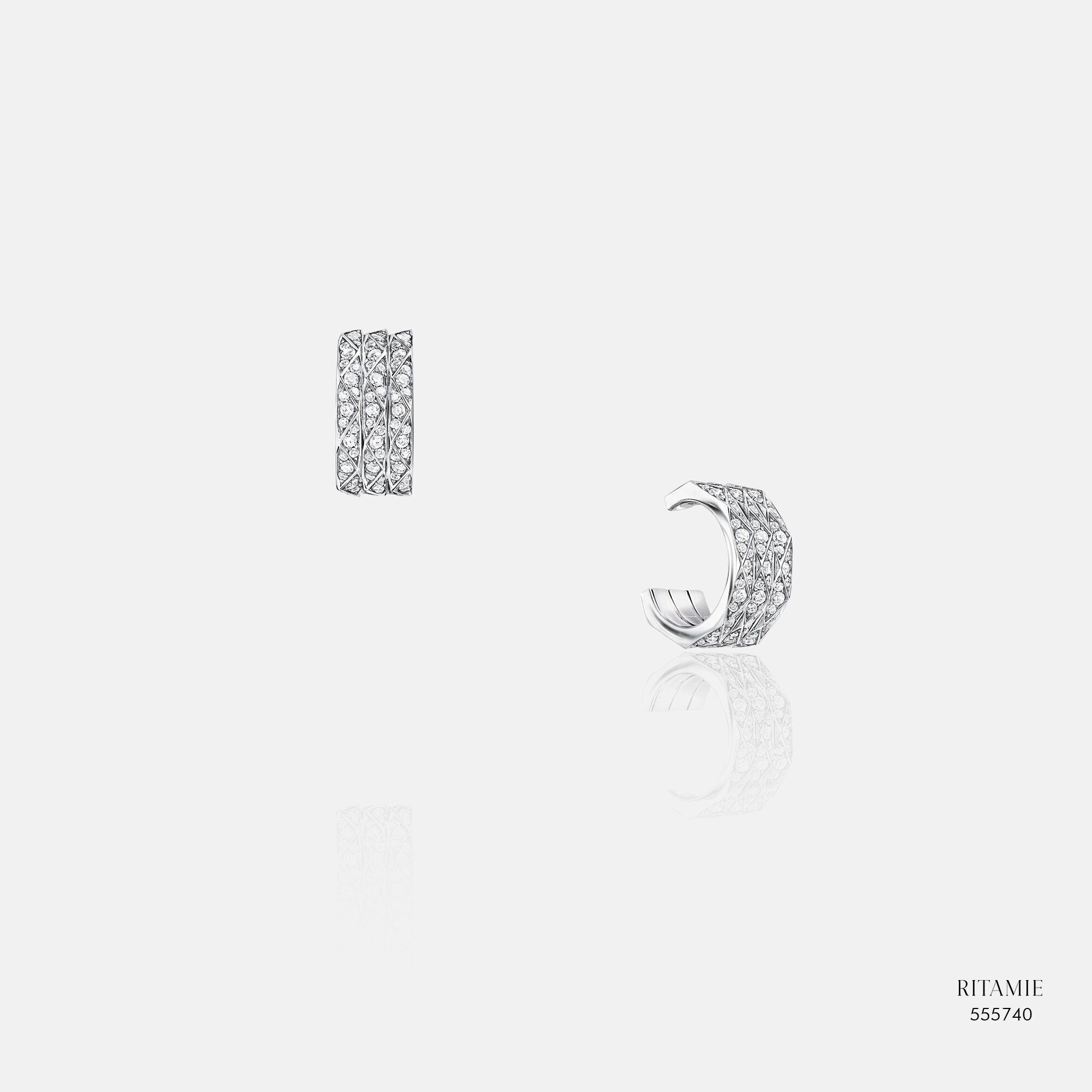 Trinity Hoops Lab Grown Diamond Earrings 555740