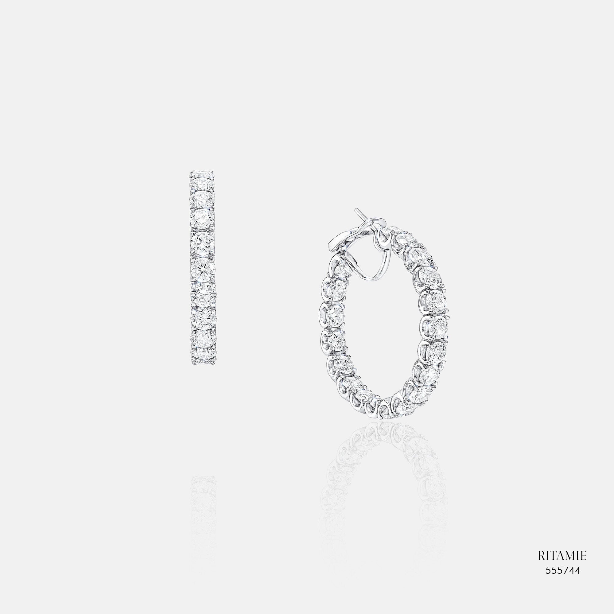 Lumière Hoops Pavé Lab Grown Diamond Earrings 555744