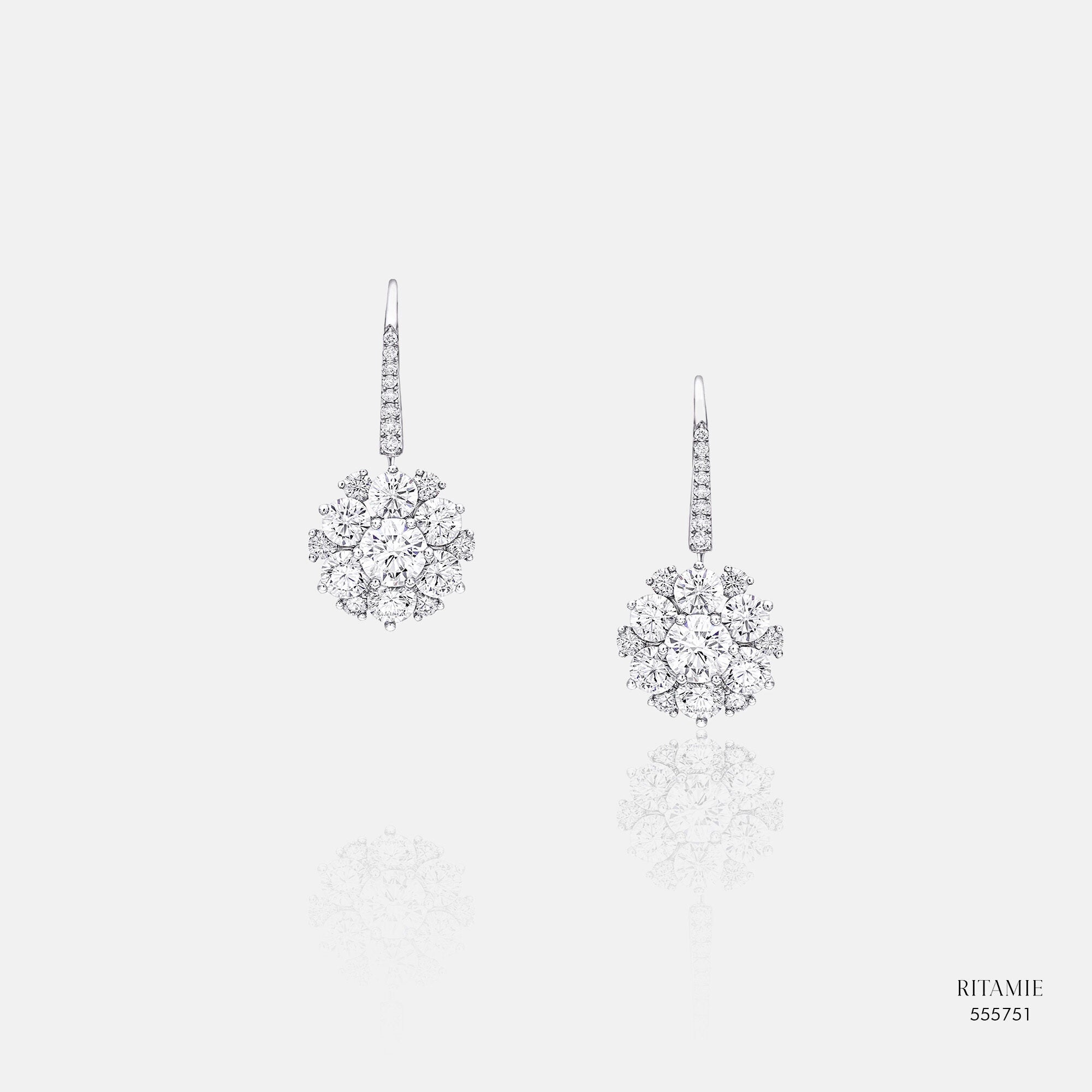 Snowflake Lab Grown Drops Earrings 555751