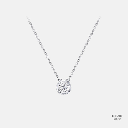 Aurora Round Lab-Grown Diamond Necklace 555767