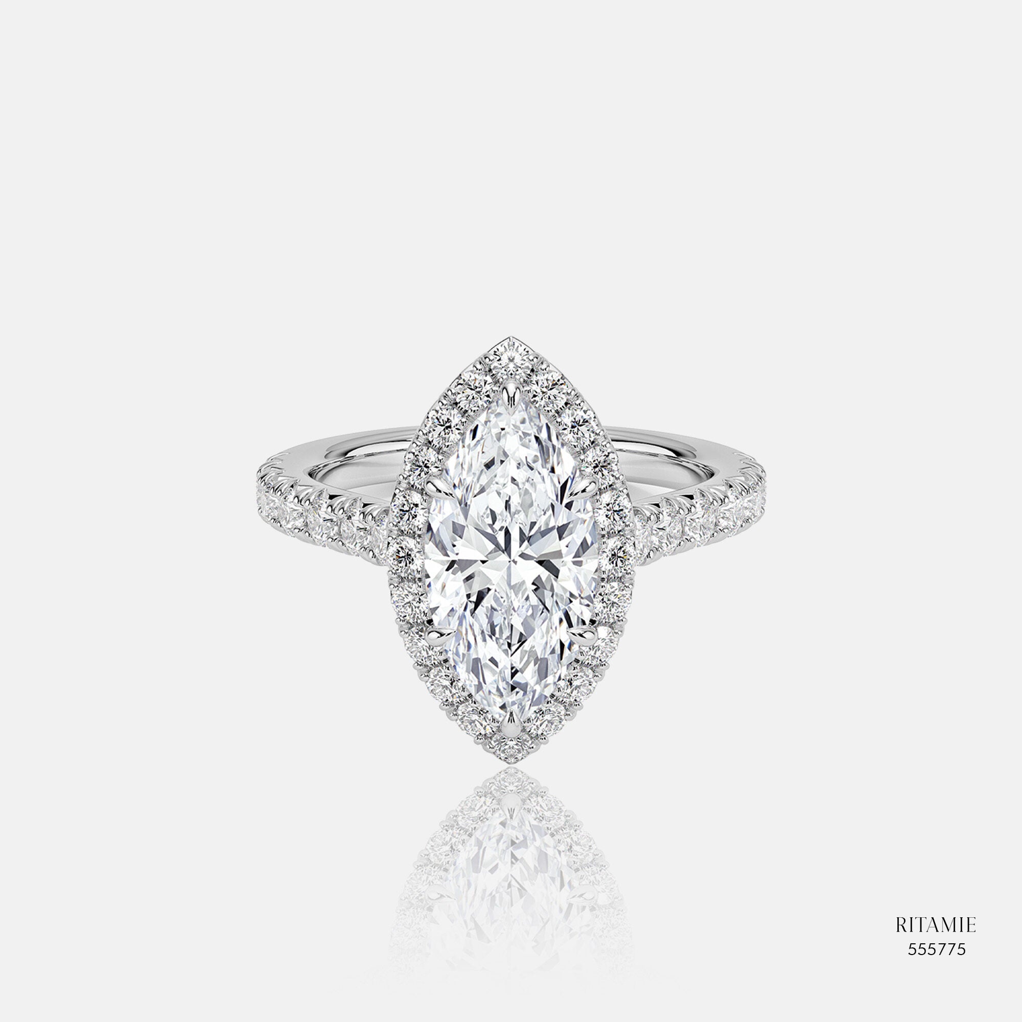 Vera Radiance Halo Lab-Grown Diamond Rin 555775