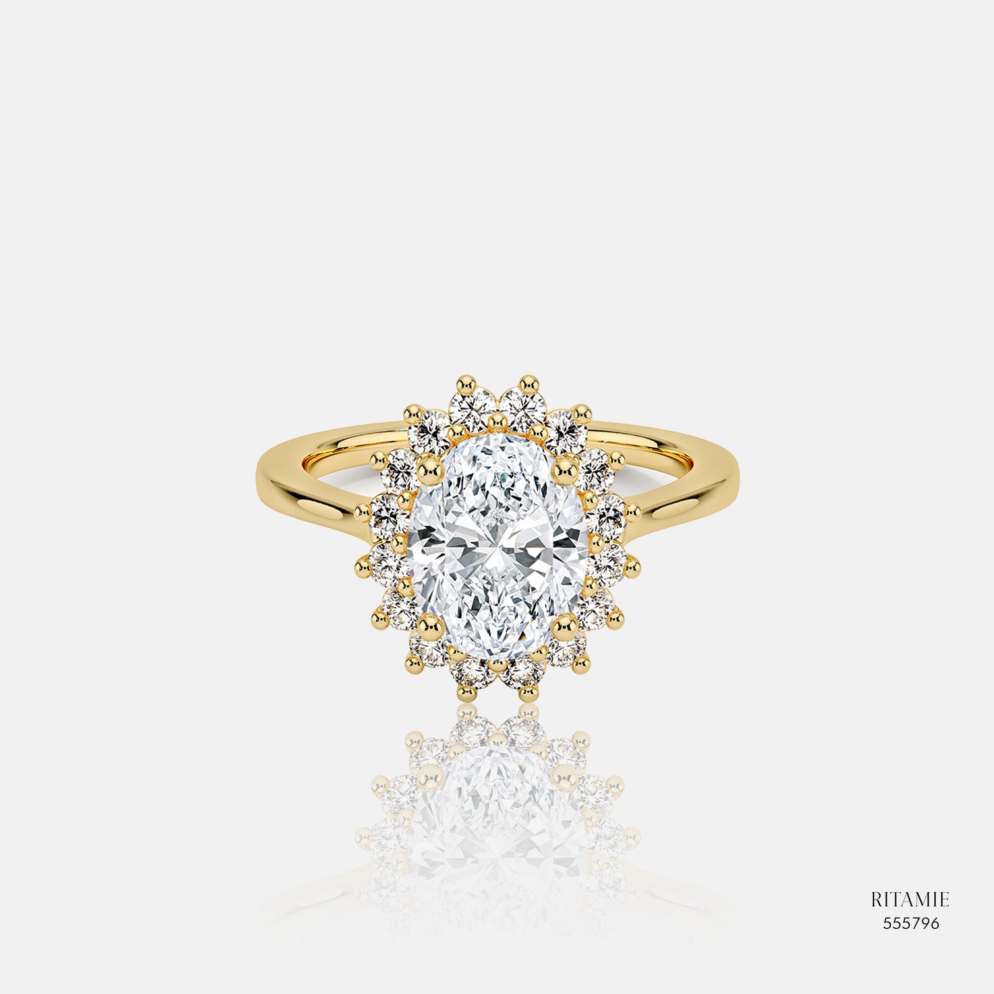 Vera Halo Lab-Grown Diamond Ring 555796