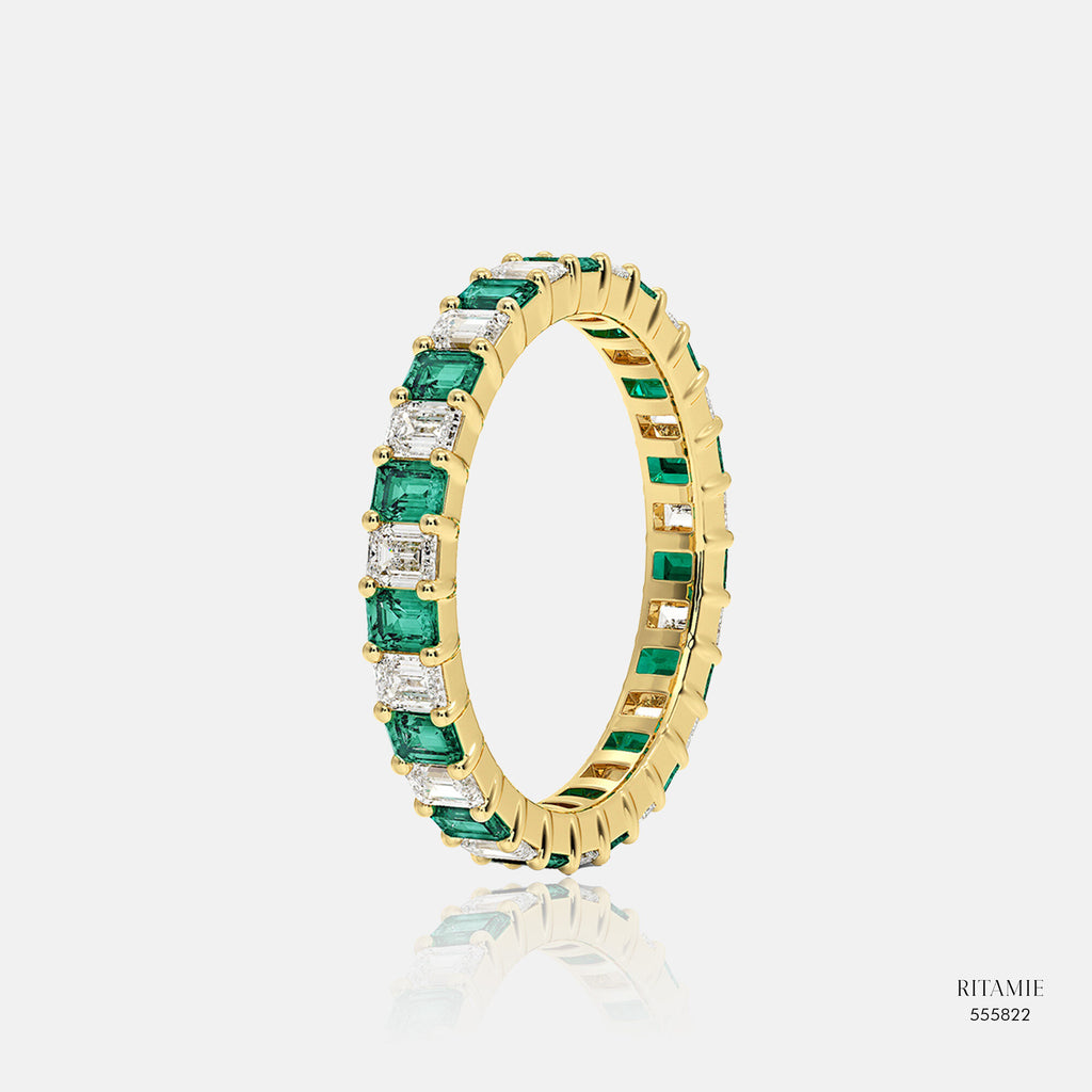 Emerald Glow Lab-Grown Diamond Eternity Ring 555822