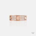 Vow Band Pavé Rose Gold Diamond Ring 555826