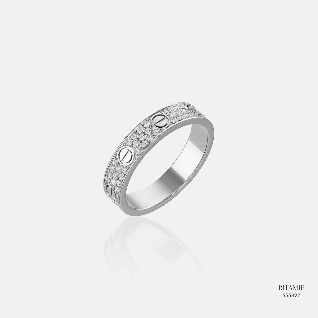 Vow Band Pavé White Gold Diamond Ring 555827