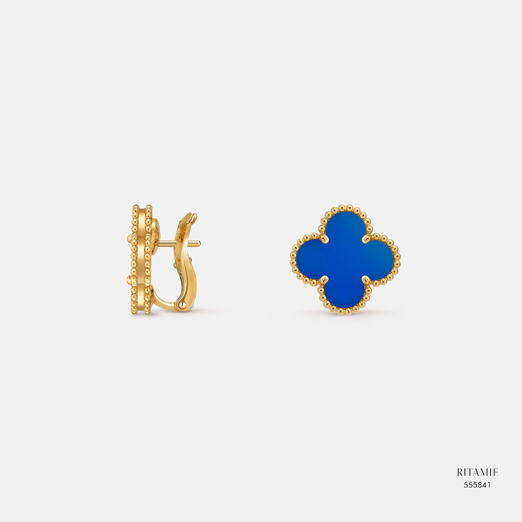 Aurora Lapis Yellow Gold Earrings 555841