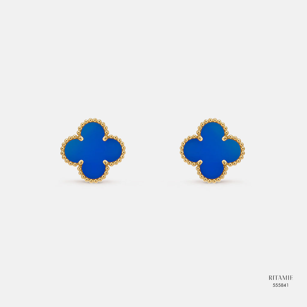 Aurora Lapis Yellow Gold Earrings 555841