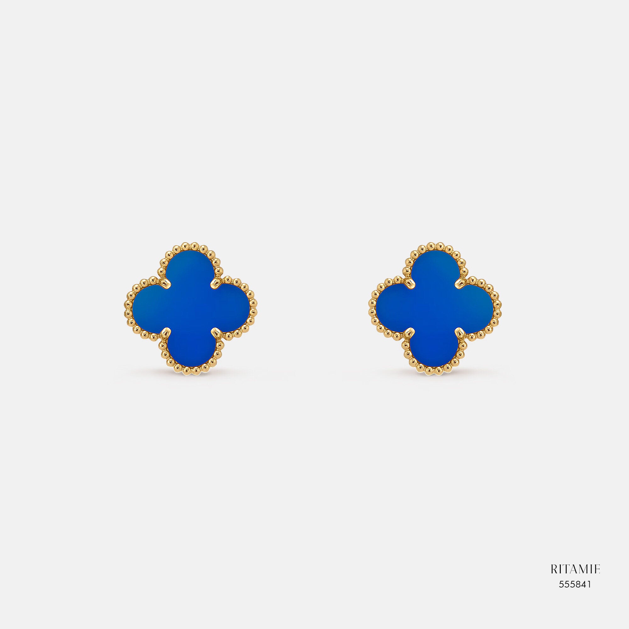 Aurora Lapis Yellow Gold Earrings 555841