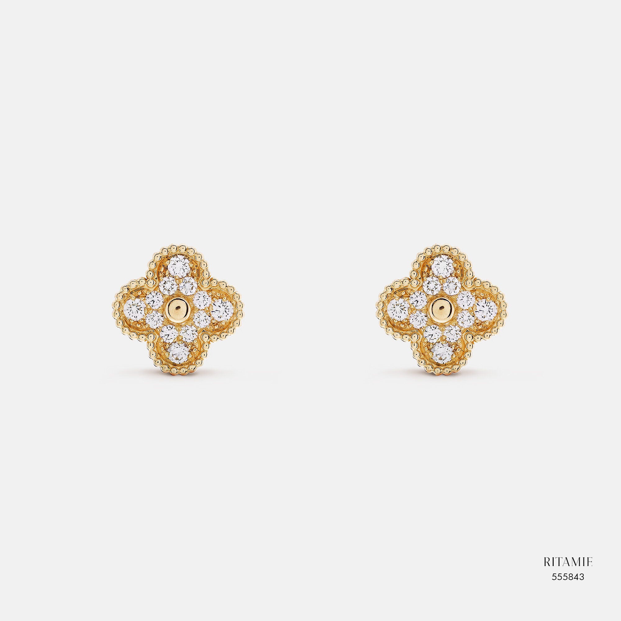 Golden Brilliance Lab-Grown Diamond Earrings 555843