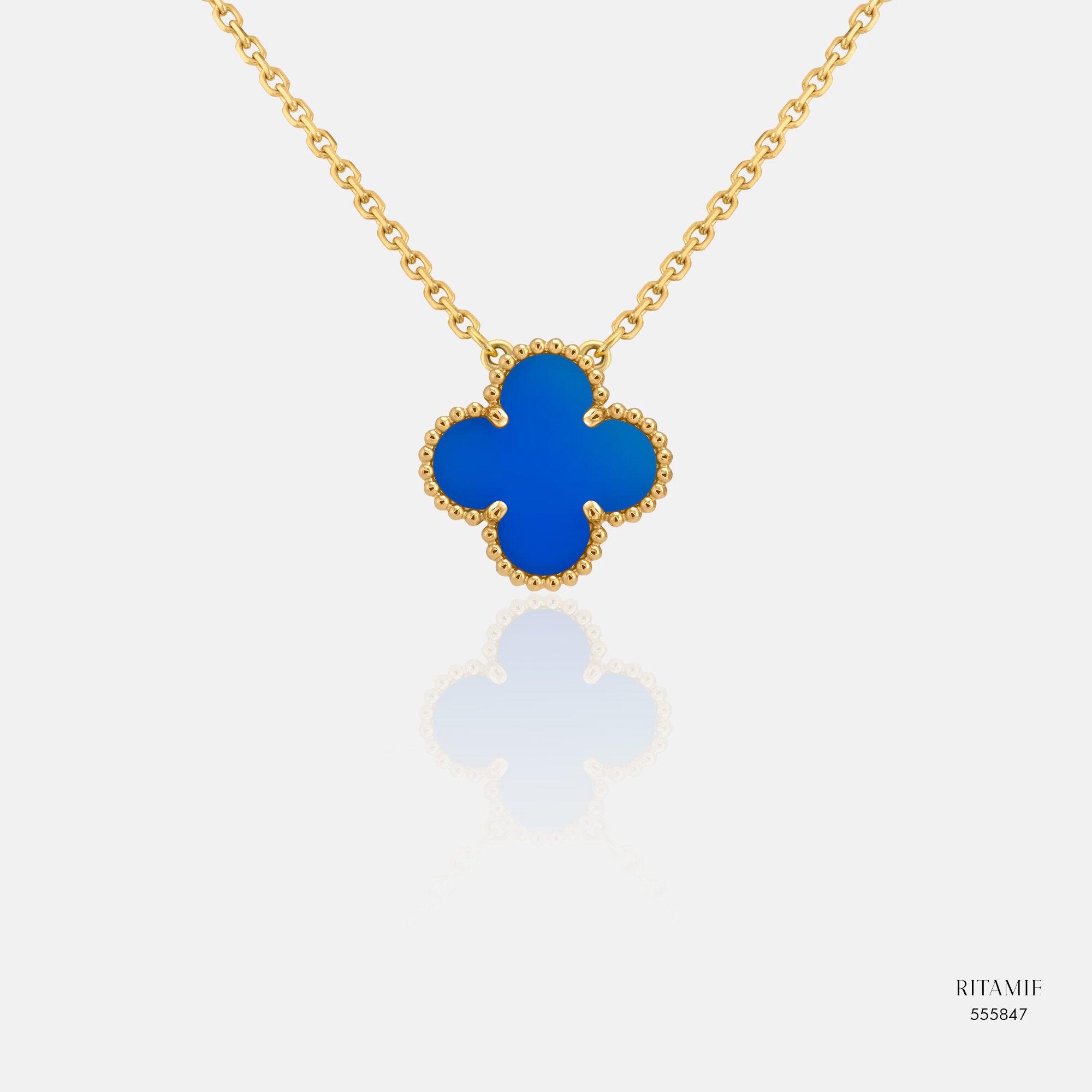 Aurora Lapis Yellow Gold Necklace 555847