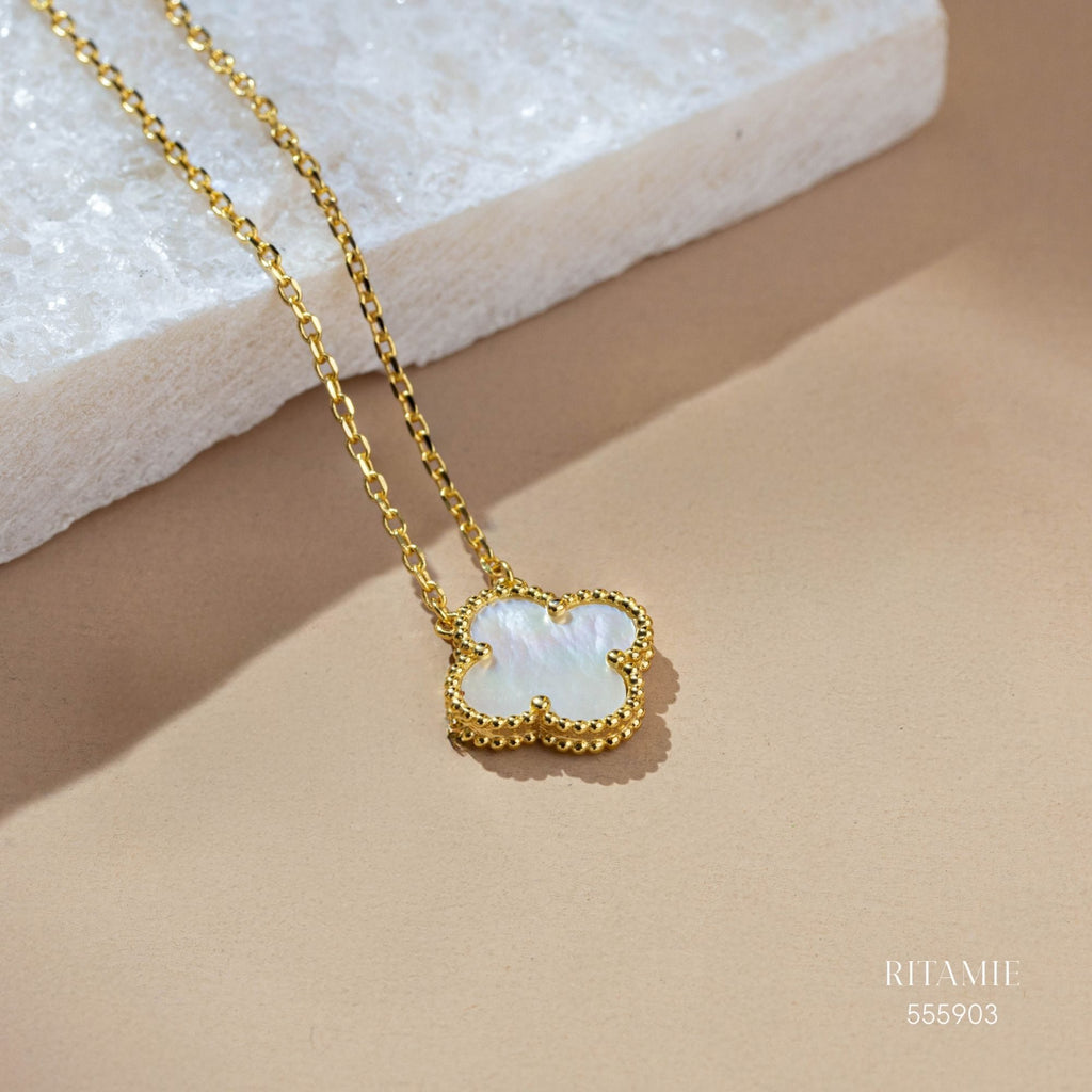 Moonlight Clover Yellow Gold Necklace 555903