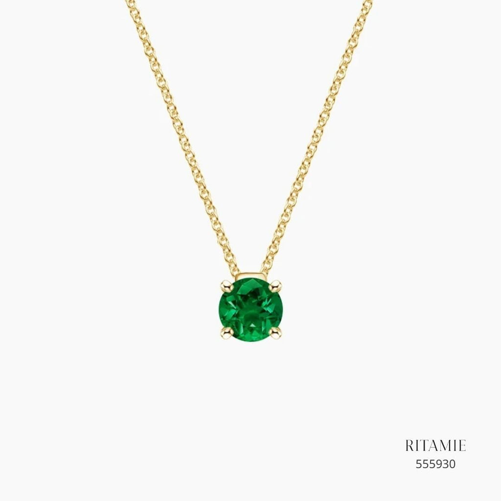 Floating Emerald Solitaire Pendant 555930