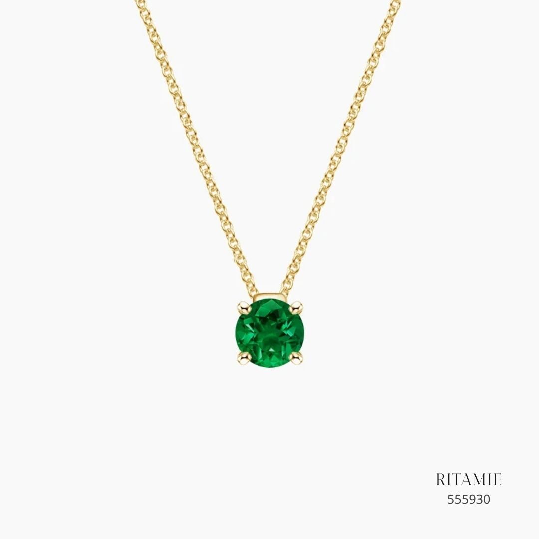 Floating Emerald Solitaire Pendant 555930