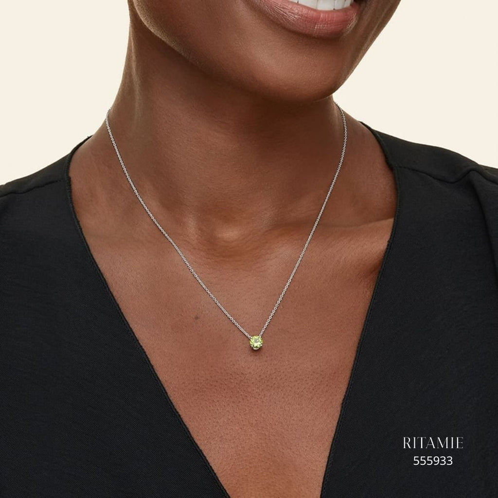 Floating Peridot Solitaire Pendant 555933
