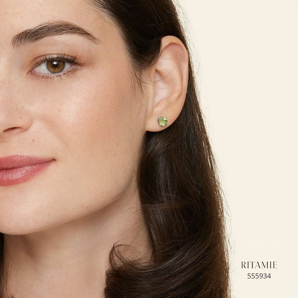 Peridot Solitaire Stud Earrings 555934