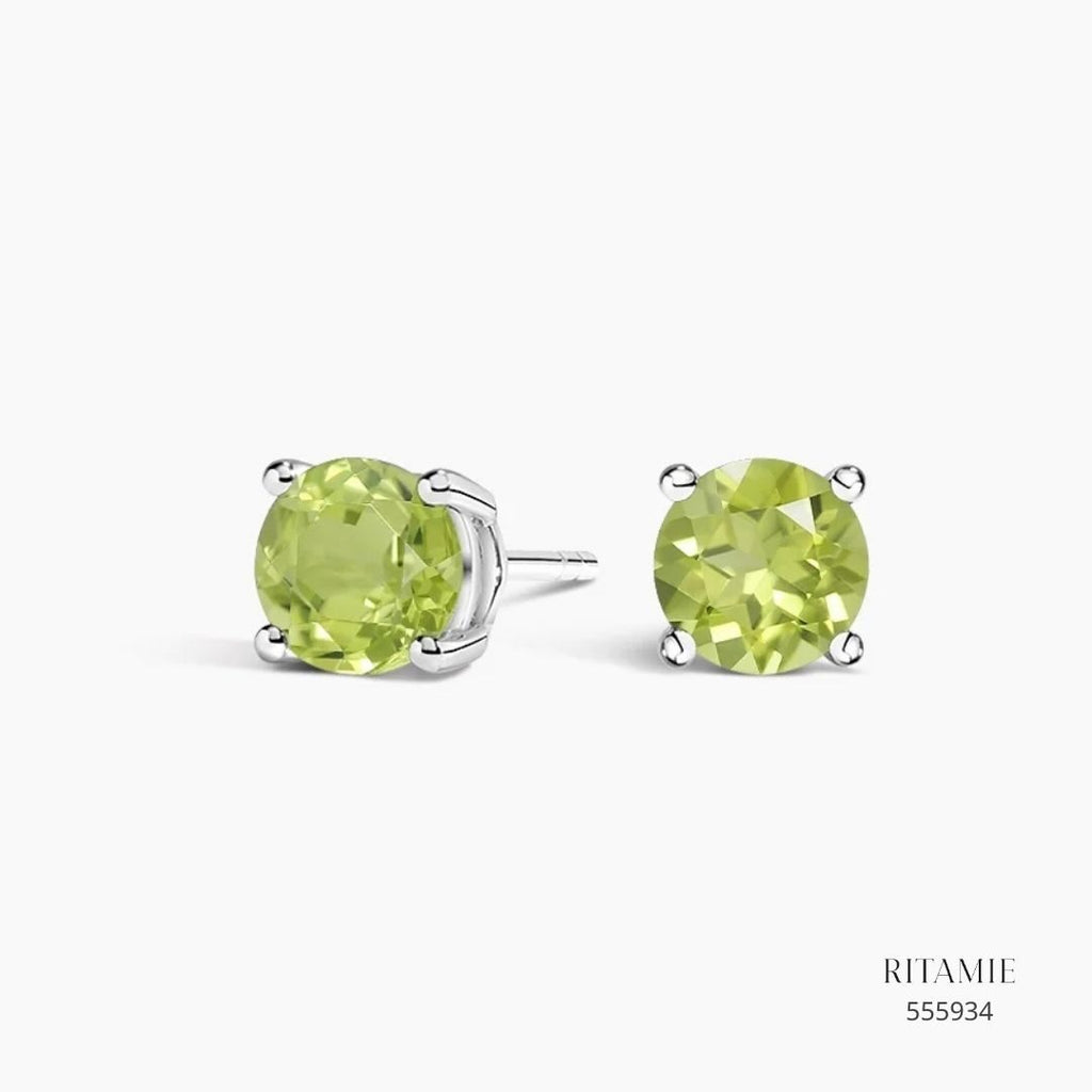 Peridot Solitaire Stud Earrings 555934