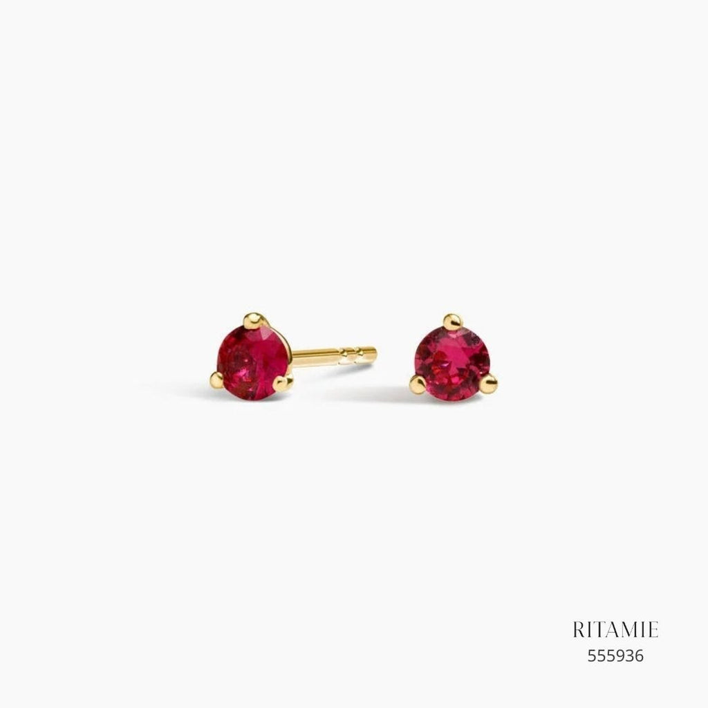 Ruby Birthstone Petite Studs 555936