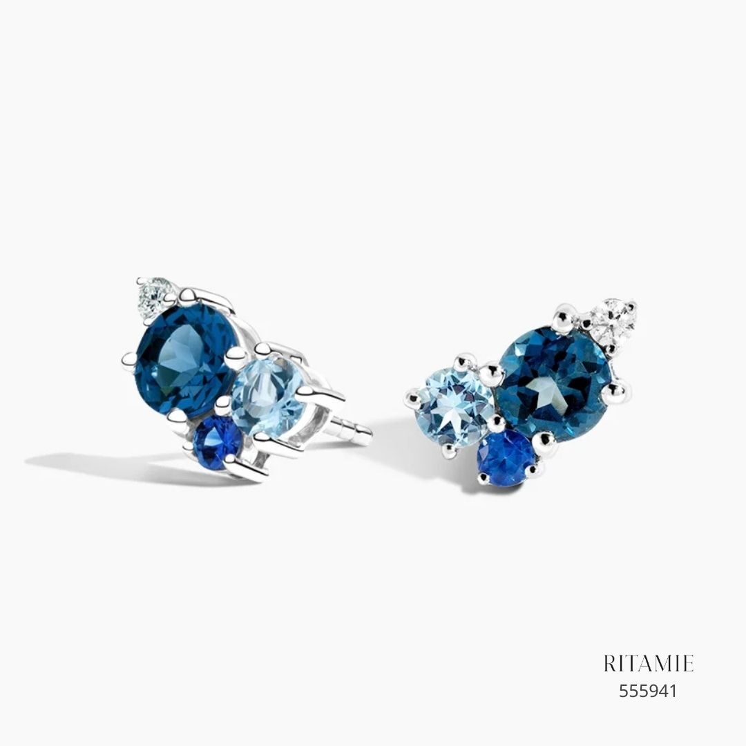 Blue Sapphire Bouquet Earrings 555941