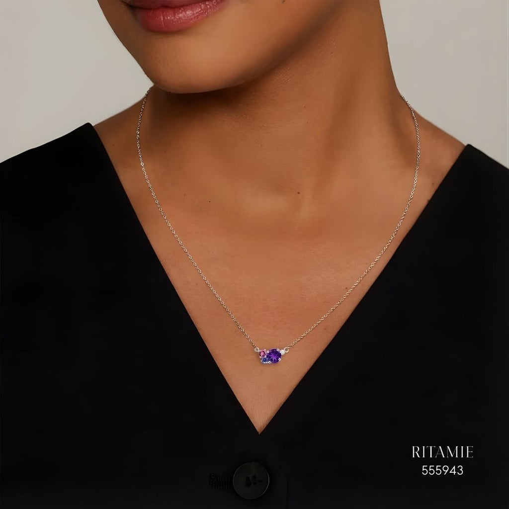 Lilac Amethyst White Gold Pendant 555943