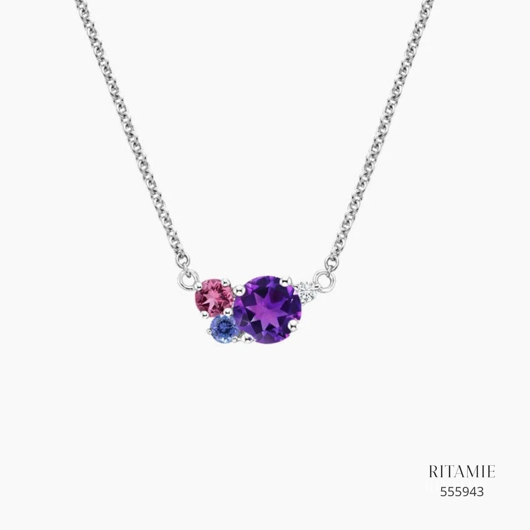 Lilac Amethyst White Gold Pendant 555943