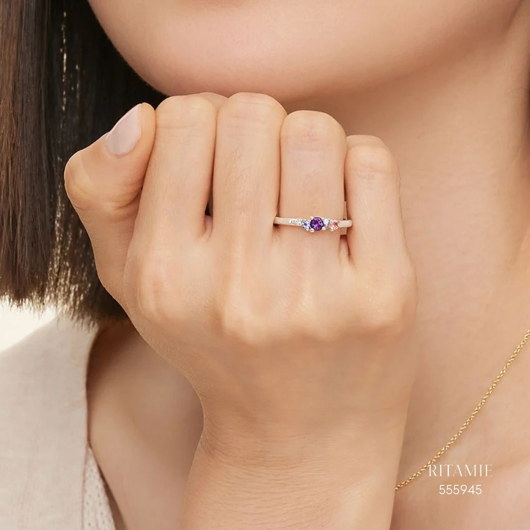 Lilac White Gold Ring 555945