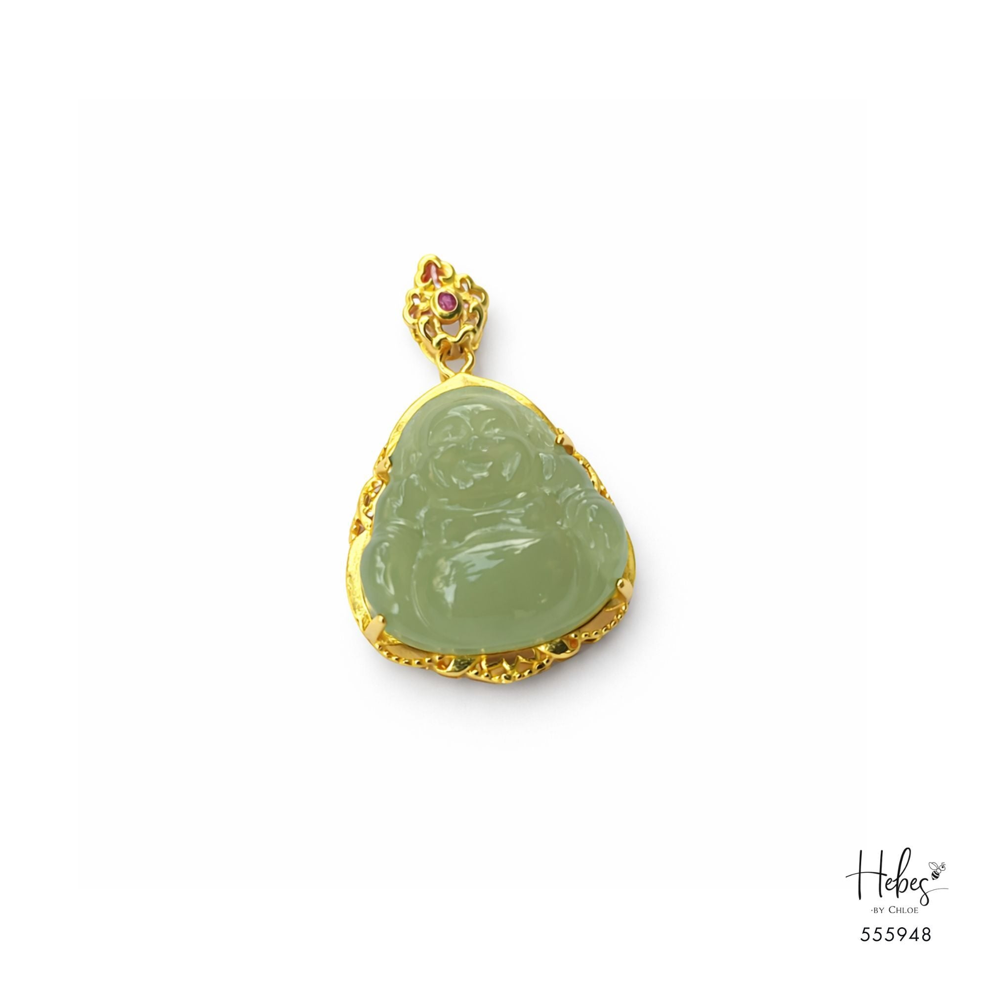 Jade Buddha Blessing Pendant 555948