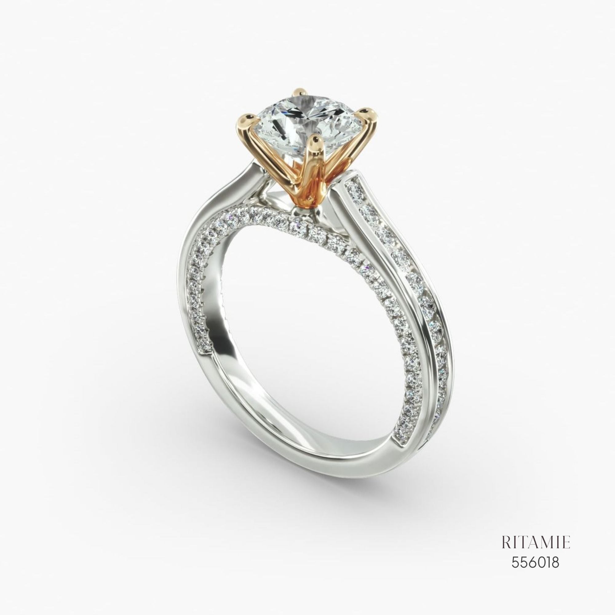 Eternal Round White Engagement Ring 556018