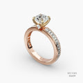 Radiant Round Rose Engagement Ring 556019