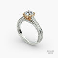 White Gold Split-Shank Diamond Engagement Ring 556020