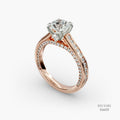 Rose Gold Split-Shank Diamond Engagement Ring 556021