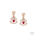 Ruby Fan Arc Diamond Earrings 556041