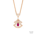 Ruby Fan Arc Diamond Necklace 556043