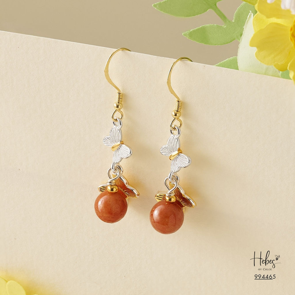 Orange Jade Luminous Dawn Earrings 556045
