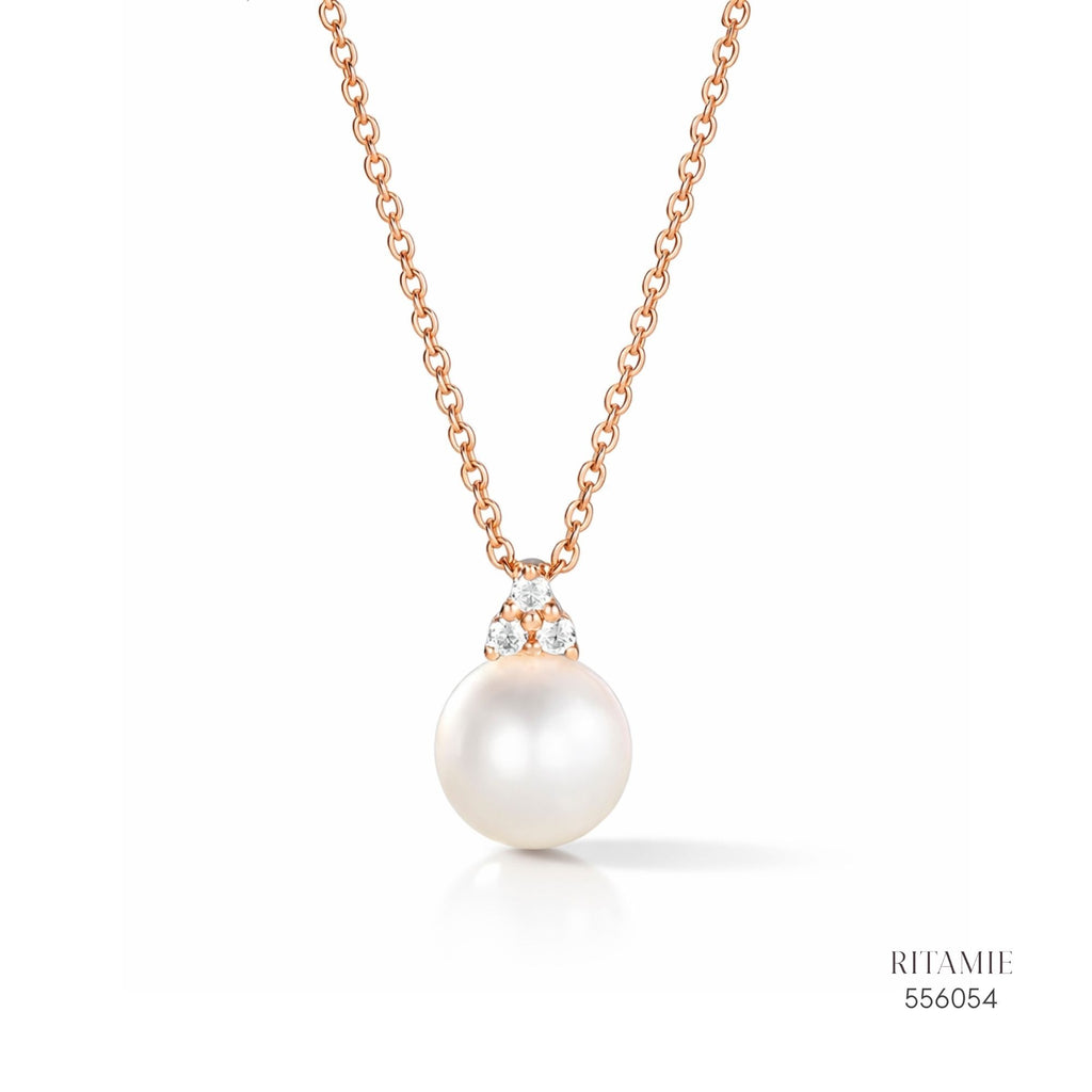 Luna Pearl Lab Diamond Necklace 556054