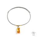 Amber Golden Bar Necklace 556090