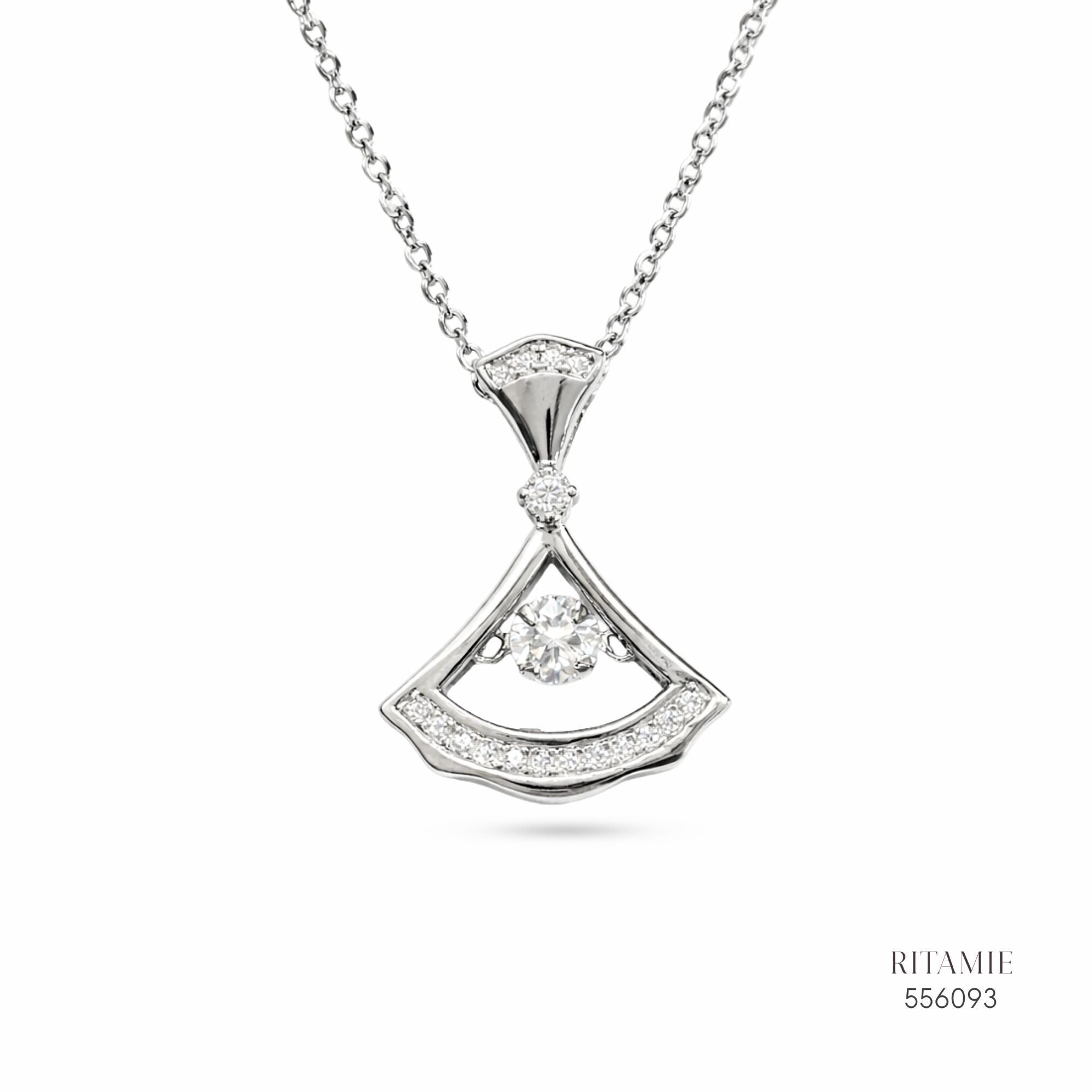 The Diva?s Dream Silver Moissanite Necklace 556093