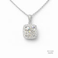 The Royal Cushion Silver Moissanite Necklace 556096