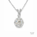 The Belle Radiance Silver Moissanite Necklace 556099