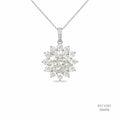 The Stellar Sunflower Silver Moissanite Necklace 556106